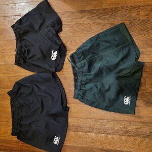 3 pairs Canterbury rugby shorts (2) S (1) XS